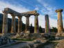 The 5th century BC Doric Temple of Apollo at the site of Ancient Corinth.