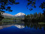 Manzanita Lake and Mt Lassen - Lassen Volcanic National Park, California