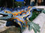 Detail of mosaic sculpture in Park Guell by Modernist architect Antoni Gaudi.
