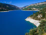 Castillon Lake in Provence. The lake stretches about 15 km, from St Andre-les-Alpes in the north to the southern end only a few km's above Castellane.