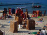 Baltic beach life at Swinoujscie on the Gulf of Pomerania.