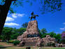 Memorial statue to General Guemes in the Lerma Valley, Salta