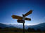 Hiking sign post, Switzerland