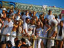 Ravers in white on the Lovemobile at the Streetparade.
