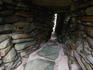 Covered section of central passageway linking houses in a Neolithic village