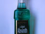 A bottle of Hill's absinthe produced in the Bohemian town of Jindrvuc Hradec. It has undertones of fennel and mint with less aniseed than is its French counterparts.