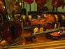 Violins displayed at Hudebni Nastroje U Zlateho Kohouta in Old Town Prague.