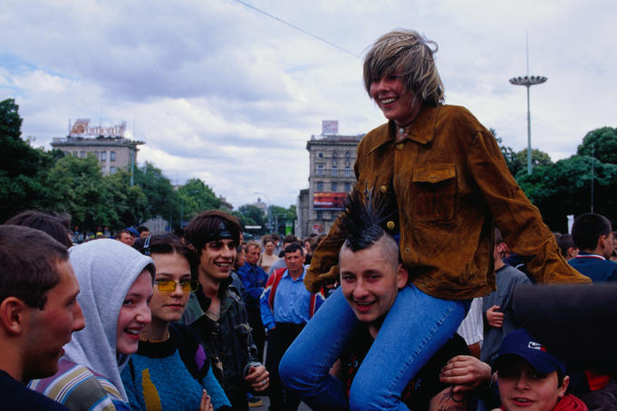 Crowd at a rock concert.
