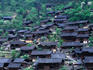 Miao people's houses with tiled roof.