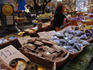 Handicrafts on sale at the market of Les Baux-de-Provence.