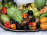 Display of local tropical fruit.
