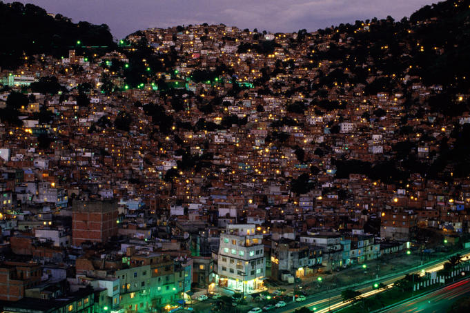 Rocinha is home to 150,000 people, the largest favela (slum).