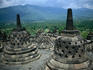 Buddhist temples or stupas of ancient Borobudur.