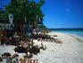 Souvenirs for sale on Negril beach.