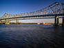 The two bridges leading in and out of the city over the Mississippi River - New Orleans, Louisiana