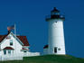 The Nobska (Nobsque) Lighthouse and Keepers Residence in Cape Cod.