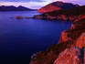 Wonderful sunset over coastal Freycinet National Park in Tasmania.