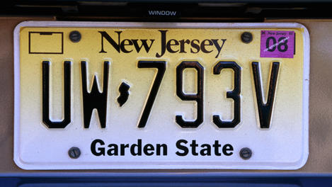 New Jersey numberplate, New Jersey