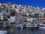 The view from the terraced Istiopolikos Restaurant in the port of Piraeus.