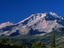 Snow on the otherwise barren Mt Shasta (4317m) in the Shasta-Trinity National Forest.