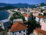 Town buildings and Black Sea.