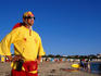 A Brighton beach life-guard on duty.