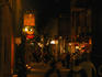 Night street scene in old city.