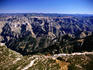 Aerial of Chihuaha Pacific Railway at Divisadero of Urique and Copper Canyon.