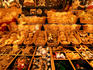 Stall of Christmas tree decorations at Christkindlesmarkt (Christmas market).
