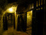 Entrance to death row cell (right) and corridor of underground Lochgefangnis (prison) below Altes Rathaus (city hall).