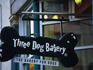 Dog Bakery sign.