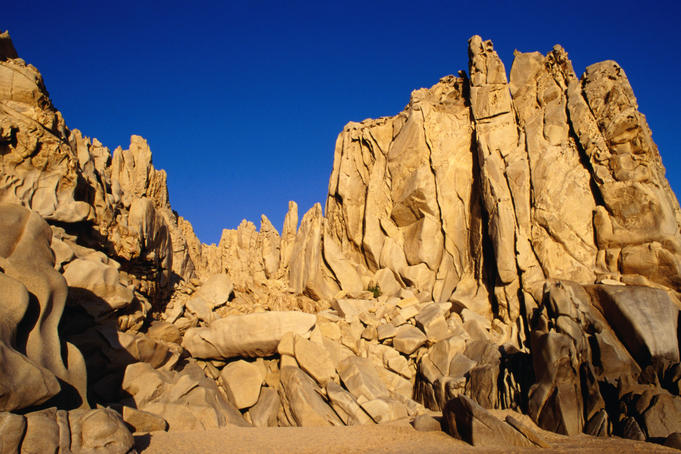 Rock formations near Lover's Beach in Cabo San Lucas.