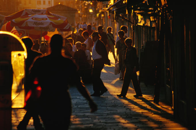 Pedestrians on Rio della Sensa, Cannaregio.