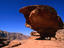 Large sandstone mushroom shaped rock high up in Rakabat canyon.
