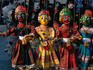 Nepali puppets for sale near Mahendrashwar temple.