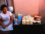 Woman selling Oaxacan cheeses at Mercado Juarez (Juarez Market) - Oaxaca City, Oaxaca