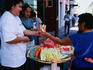 Selling melons on the streets of Oaxaca