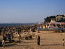 Crowds swarm to Mumbai's Juhu Beach for a bit of cool relief.