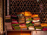 Protected sacred texts at the shrine of Nizam-ud-din Chishti in New Delhi. Chishti was a Muslim Sufi saint who died in 1325.
