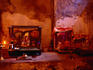 A shrine in a private puja (prayer) room in a Calcutta house.